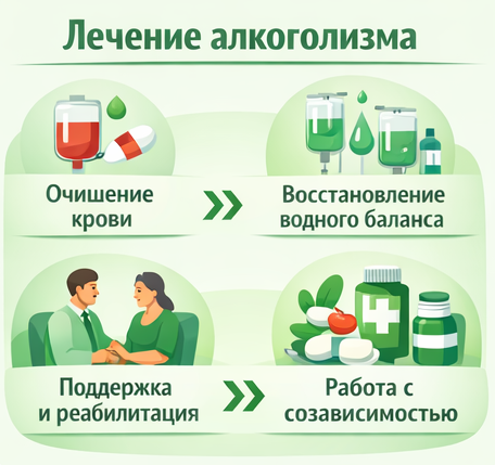 лечение алкоголизма в Белёве этапы
